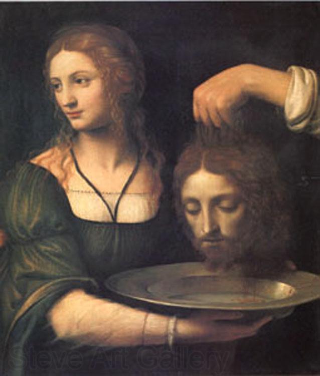 Bernadino Luini Salome Receiving the Head of John the Baptist (mk05) France oil painting art